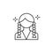 Plait, hairstyle icon. Simple line, outline vector elements of beauty salon things for ui and ux, website or mobile application