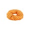 Plaited bagel roll bun isolate cookie bakery food