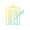 Plan adherence gradient linear vector icon
