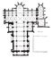 Plan of the cathedral of Carcassonne, vintage engraving