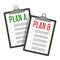 Plan A and plan B vector isolated. Business strategy