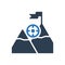 plan success icon mountain journey icon - target icon