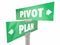 Plan Vs Pivot Change Direction Road Signs