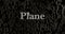 Plane - 3D rendered metallic typeset headline illustration