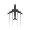 Plane and airplane icon