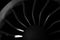 Plane background. Airplane turbine blades close-up. Airplane engine. Turbines blade.