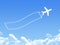 Plane on Cloud shaped ,advertising banner stick with airplane