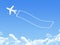 Plane on Cloud shaped ,advertising banner stick with airplane
