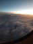 Plane, Clouds, Sunrise, Sunlight, Fluffy Clouds, Blue Skys