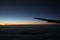 Plane clouds sunset wing aircraft