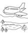 Plane coloring page