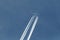 Plane at cruising altitude