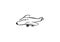 Plane doodle icon vector doodle vector hand draw