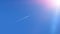 Plane Flies Towards The Sun