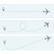 Plane flight with dotted trace - airplane itinerary