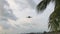 Plane Flying Close Over Head and Landing Nearby at Samui island, Thailand.