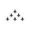 Plane formation icon, illustration design template