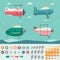 Plane Game Asset (Four Planes, Background, Icons,