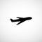 Plane icon. Airplane silhouette. Aircraft sign. Airliner symbol.