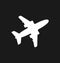 Plane icon / sign in flat style isolated. Airplane flight symbol