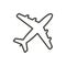 Plane icon vector. Line airplane symbol.