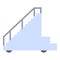 Plane ladder icon, cartoon style