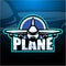 Plane mascot esport logo design