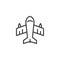 Plane outline icon