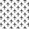 Plane pattern black and white