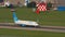 Plane of Pobeda Airlines arriving