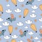 Plane seamless pattern for kids with cute drawing. Ideal for cards, invitations, baby shower, party, kindergarten, children