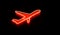 Plane sign at night