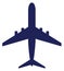 Plane silhouette. Airport icon. Airplane travel symbol