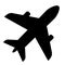 Plane silhouette vector icon