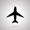 Plane simple black icon