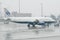 Plane in a snow storm