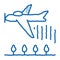 Plane Spraying doodle icon hand drawn illustration