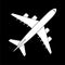 Plane sticker, Airplane icon on dark background