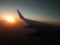 Plane sunrise wing atmosphere florida