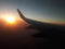 Plane sunrise wing atmosphere florida