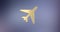 Plane Takeoff Gold 3d Icon