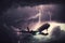 Plane takes off during thunderstorm, Passenger plane hit by lightning during takeoff in thunderstorm