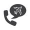 Plane tickets order by phone glyph icon