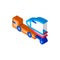 Plane Tow Truck isometric icon vector illustration