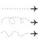 Plane trail dotted. Destination icon. Travel vector icon. Vector illustration. EPS 10.