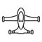 Plane unmanned taxi icon, outline style