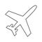 plane view from above icon. Element of cyber security for mobile concept and web apps icon. Thin line icon for website design and
