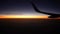 Plane wing sky sunset