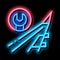 Plane Wing Wrench neon glow icon illustration