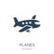 planes icon in trendy design style. planes icon isolated on white background. planes vector icon simple and modern flat symbol for